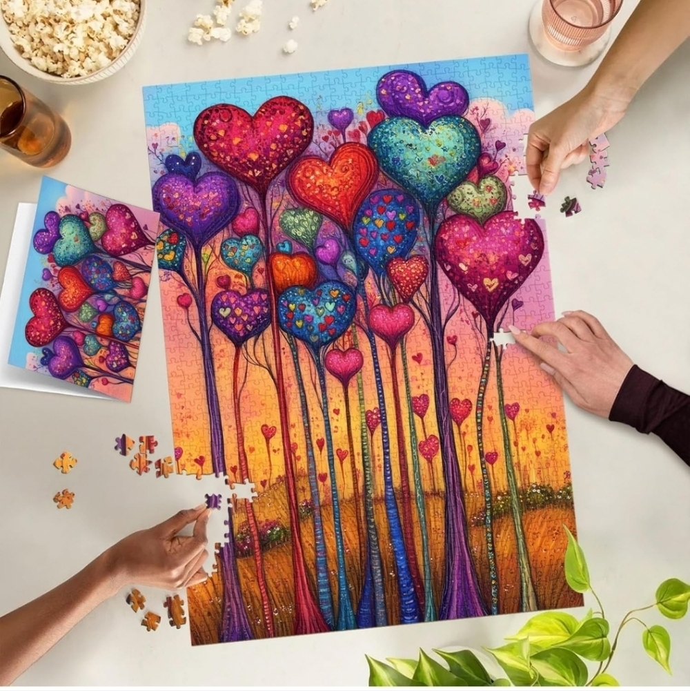 Mosaic Tree of Love Jigsaw Puzzle, 1000 Piece Puzzle for Adults, Impossible